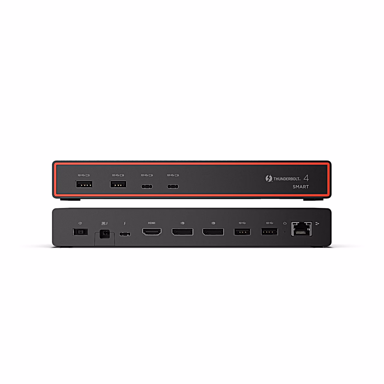 Lenovo Smart Dock Gen2 7500 esi- ja tagapaneel üksteise kohal