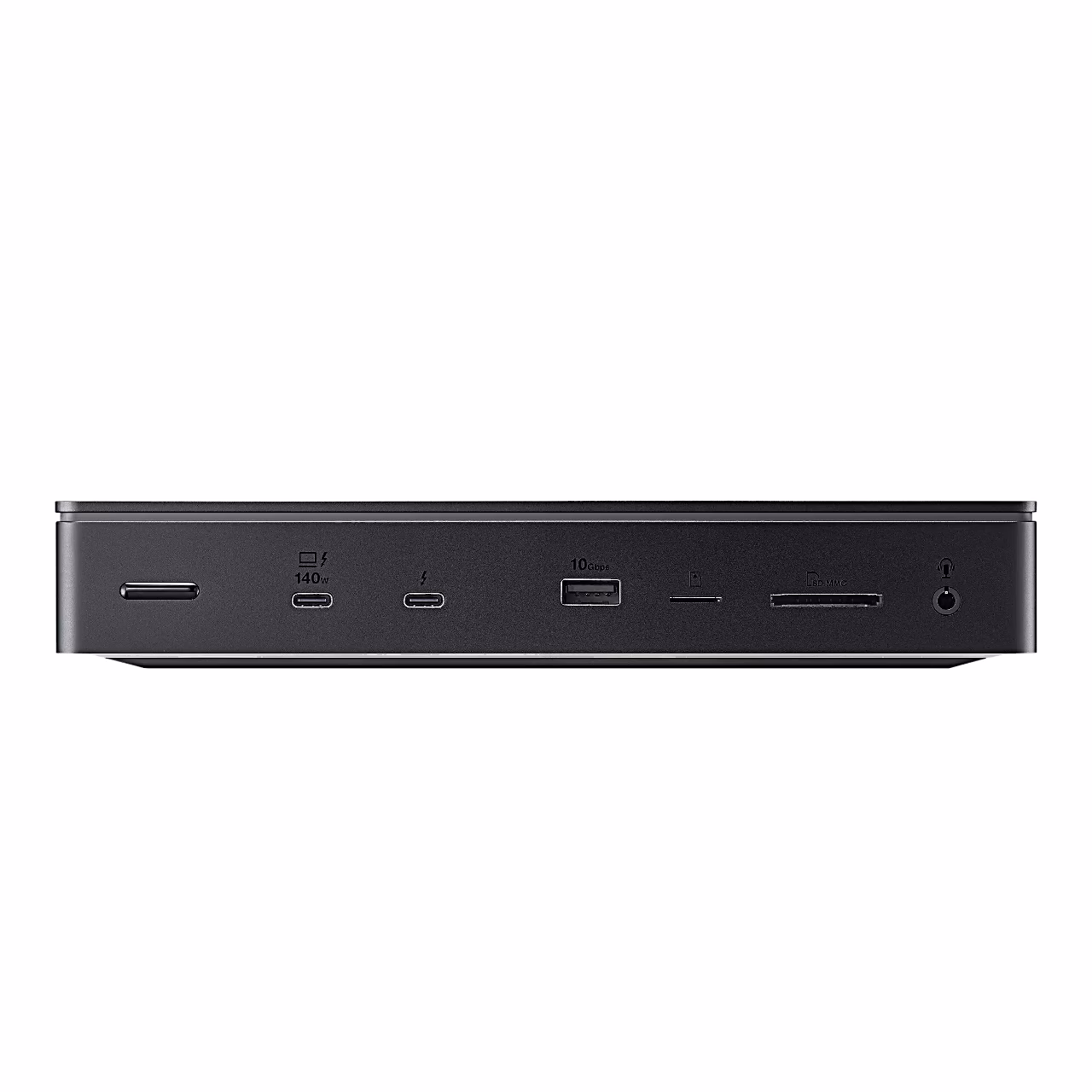 ASUS Master DC510 esipaneel: Thunderbolt 5, USB-A, kaardilugejad ja helipesa