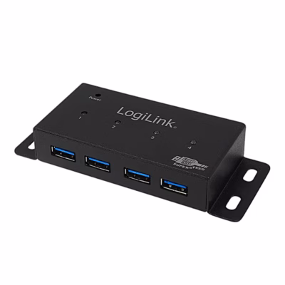 Logilink UA0149 USB-jagaja nelja USB 3.0 pordi ja kinnituskõrvadega