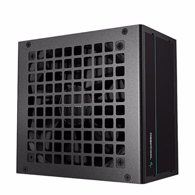 Toiteplokk DeepCool PF750 ventilaatorivõrega küljelt