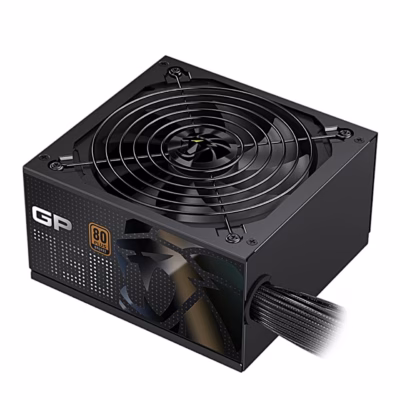 Toiteplokk GameMax GP 750B ventilaatori ja kaablikimbuga nurga alt