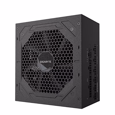 GIGABYTE UD1000GM PG5 V2 toiteploki ventilaatoripoolne külg nurga alt