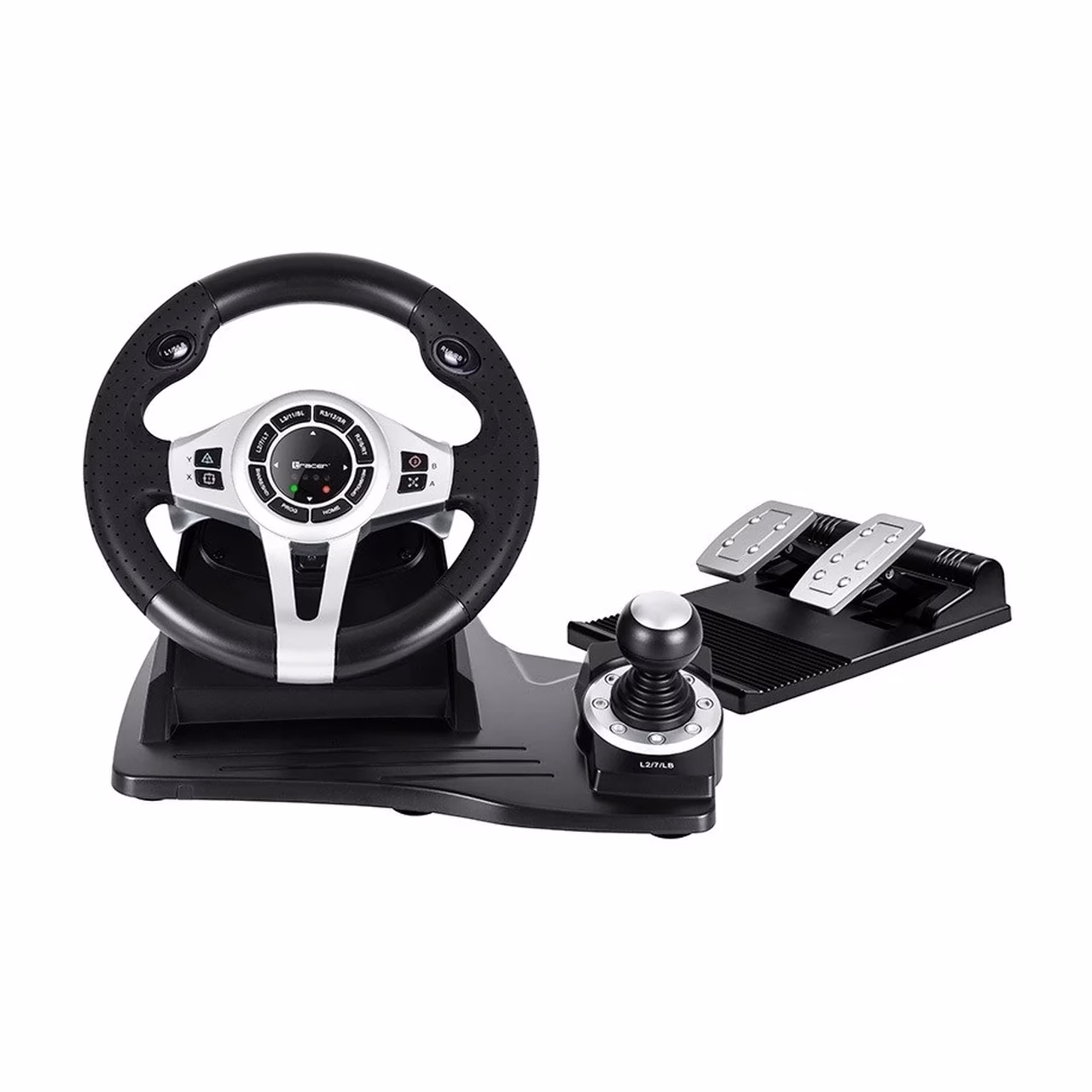 Tracer TRAJOY46524 must juhtmega rool ja pedaalid 270° pöördenurgaga PlayStation 3/4 jaoks, 1,8 m kaabel, libisemisvastase pinnaga