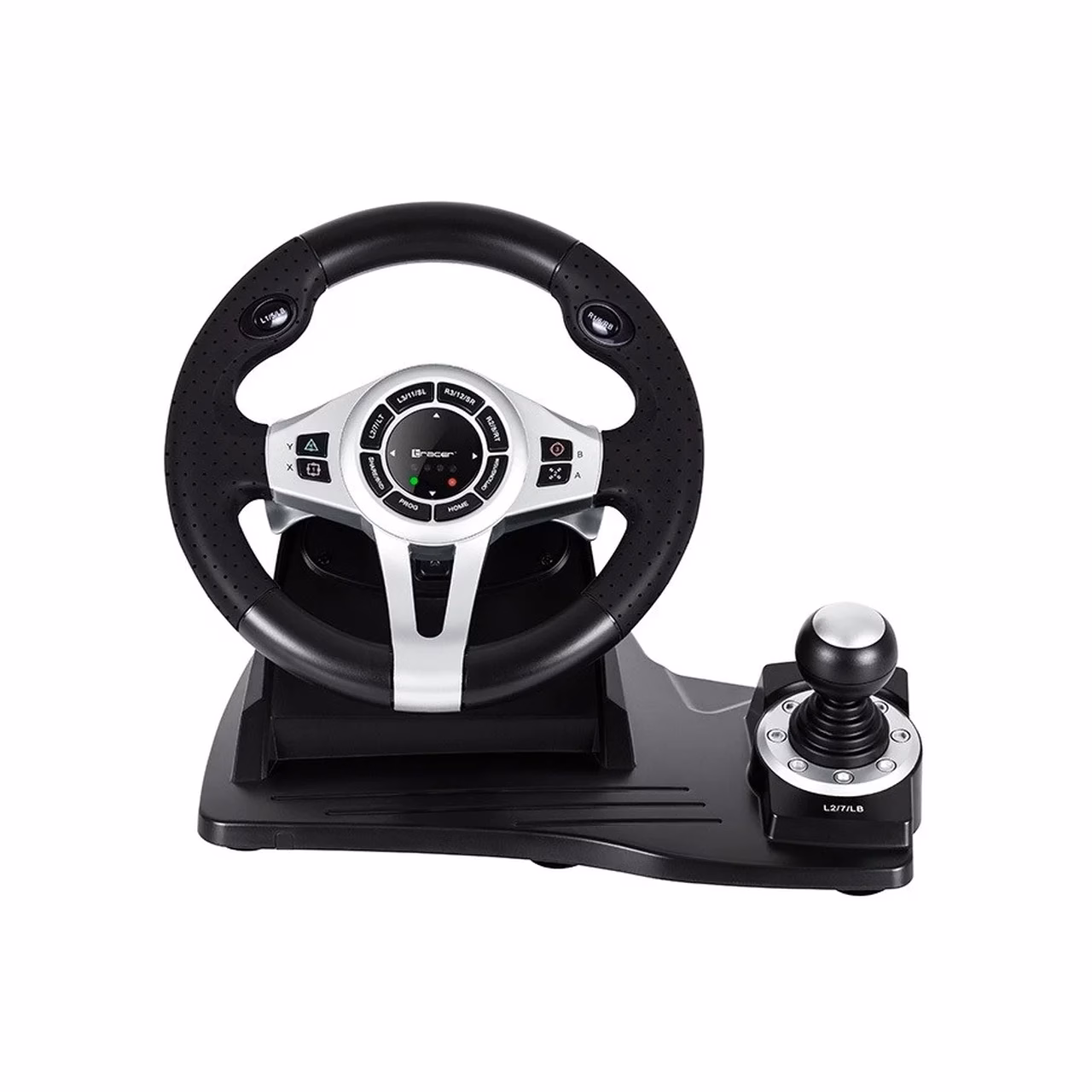 Tracer TRAJOY46524 must juhtmega rool ja pedaalid 270° pöördenurgaga PlayStation 3/4 jaoks, 1,8 m kaabel, libisemisvastase pinnaga