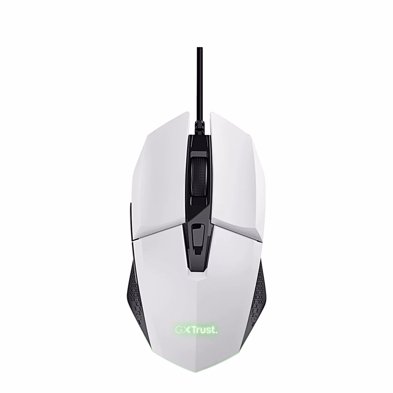 Trust GXT 109W Felox 6400 DPI valge optiline mängurihiir 6 programmeeritava nupu ja RGB-valgustusega, juhtmega USB, paremakäeline