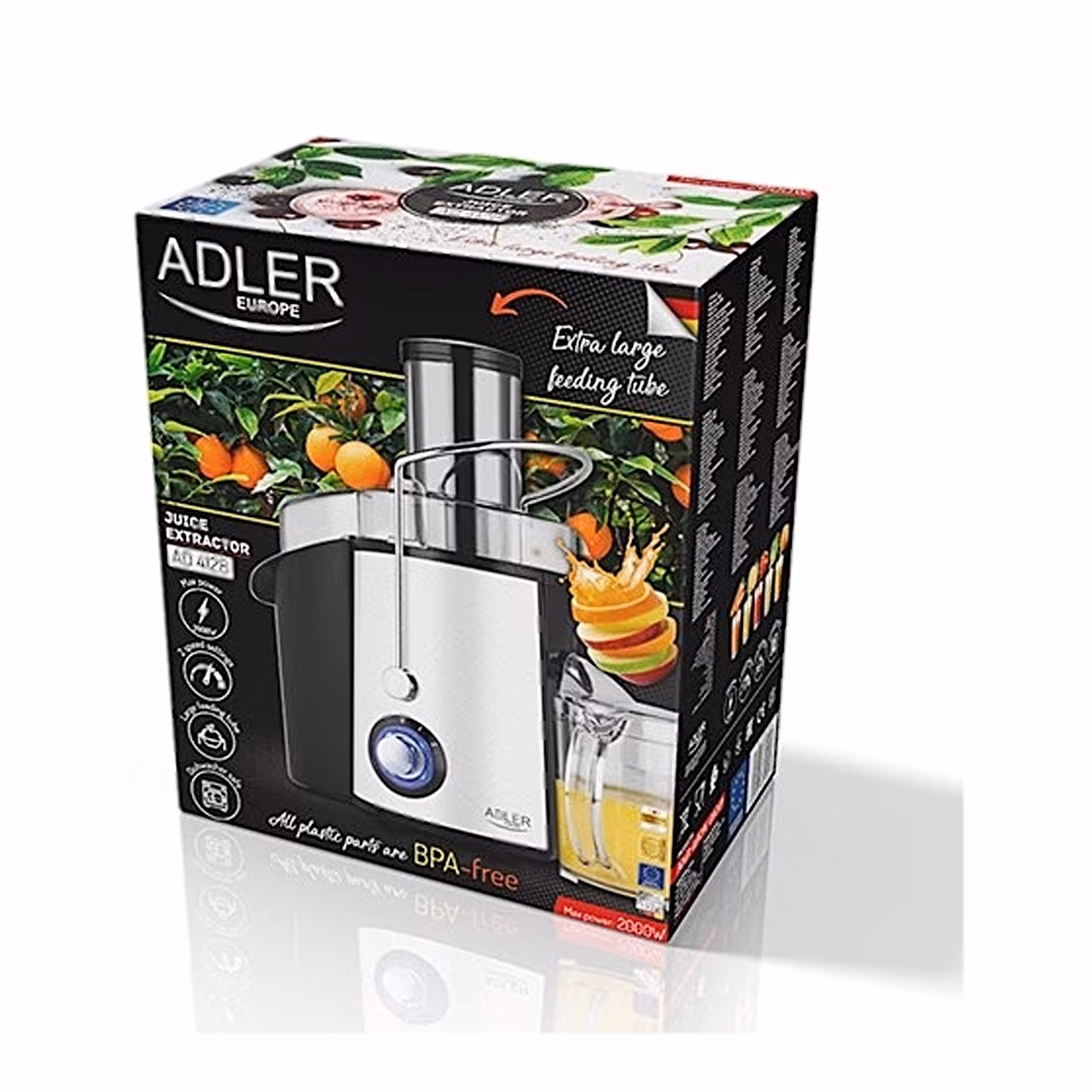 Mahlapress Adler AD 4128, 1000 W, 2 kiirust, 1 l mahlanõu