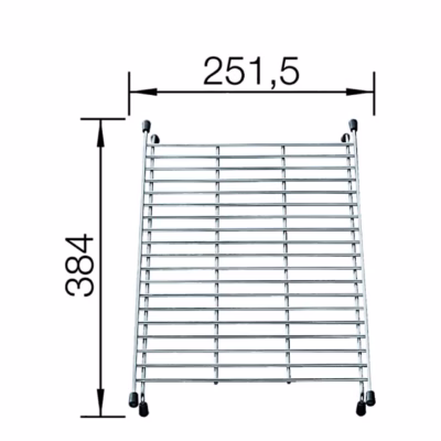 Ujuv nõuderest valamule BLANCO Floating grid, 384 x 252 mm, sobib Subline ja Pleon seeria valamutele, kausi sügavus 400 mm