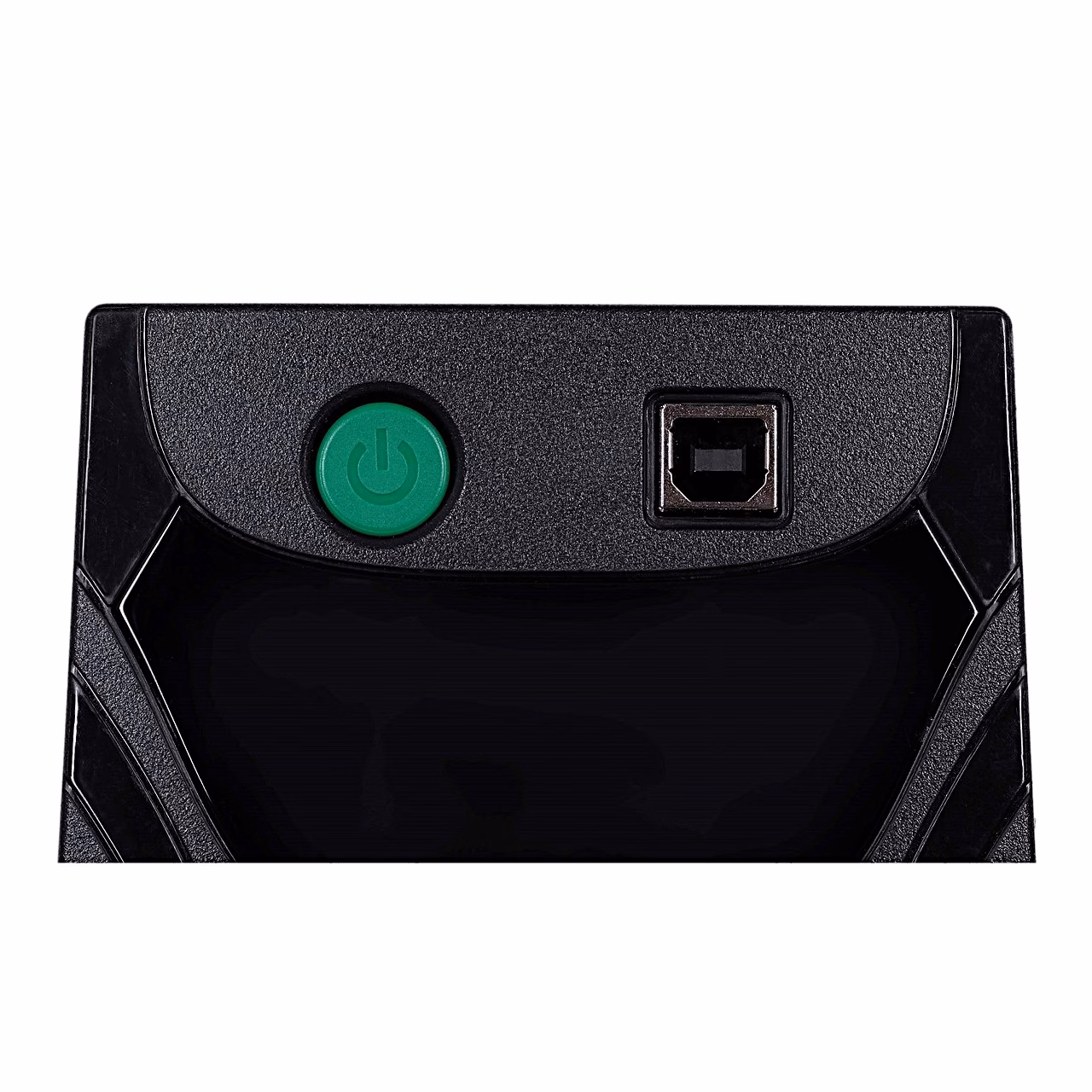 UPS-i EVER EASYLINE 650 AVR USB toitenupp ja USB-B-pesa lähedalt