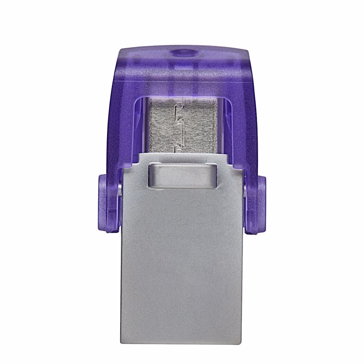 Kingston DataTraveler microDuo 3C ülaltvaade, USB-C-pistik korgi all