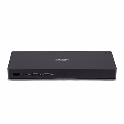Must USB-C-dokkimisjaam Acer Docking Station II esipaneeli USB-portidega