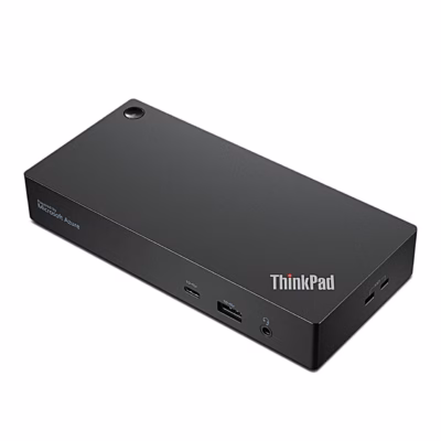 ThinkPadi logoga must USB-C-dokk esipaneeli portidega