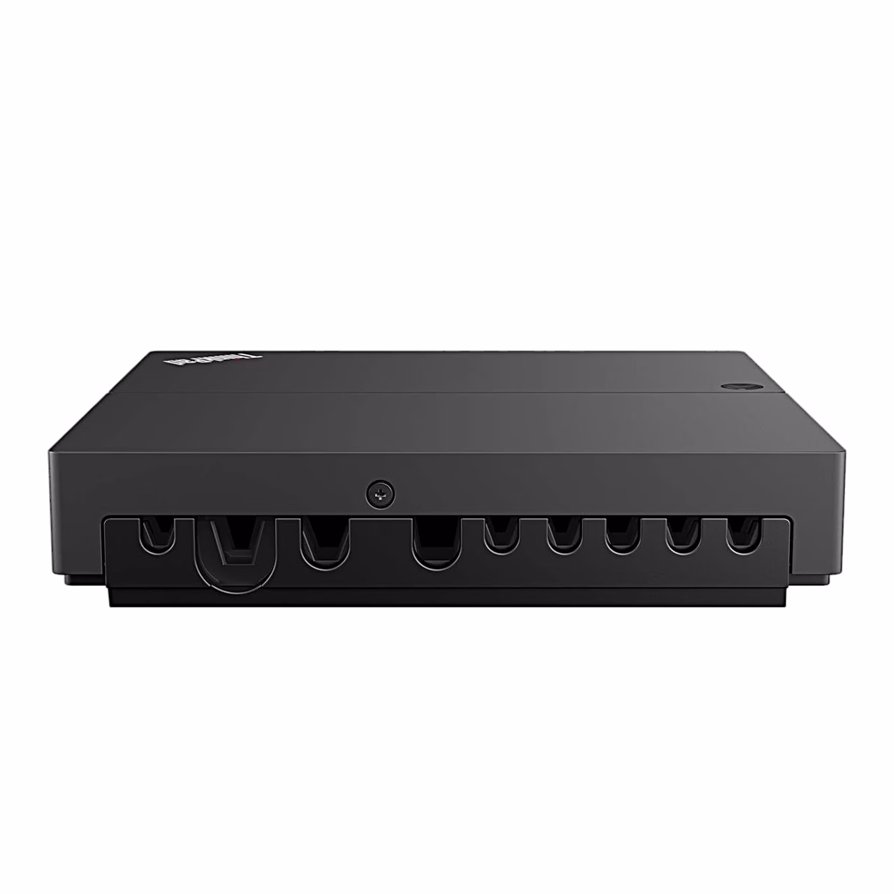 Lenovo ThinkSmart SmartDock tagakülg suletud kaane ja kaablisoontega