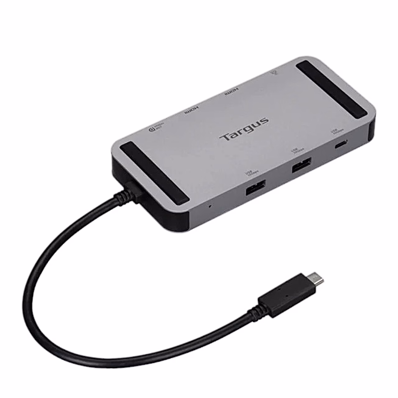 Hõbedane USB-C-dokkimisjaam Targus DOCK429GL püsiva USB-C-kaabliga