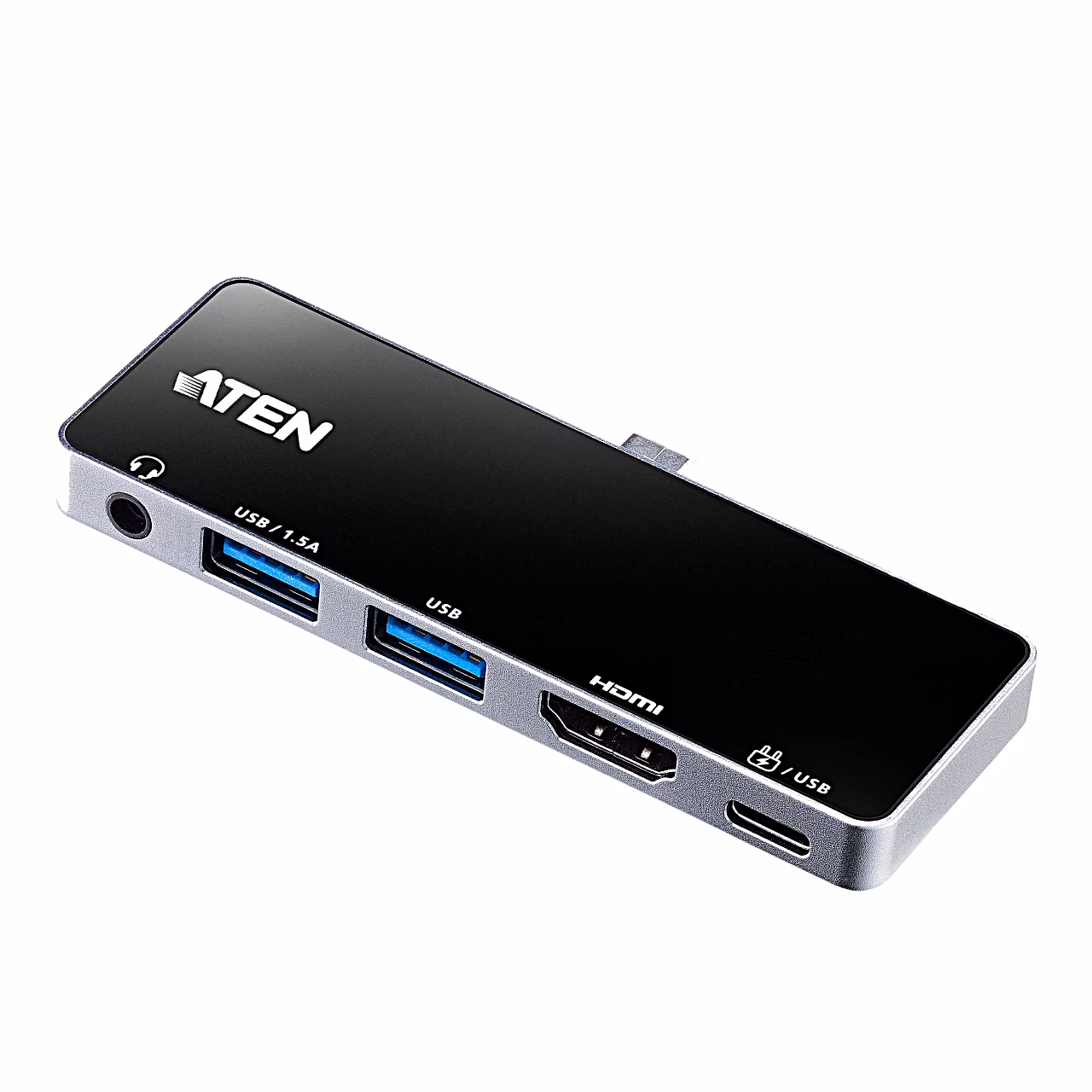 ATEN UH3238 USB-C-jagaja HDMI, kahe USB-A, USB-C ja helipesaga