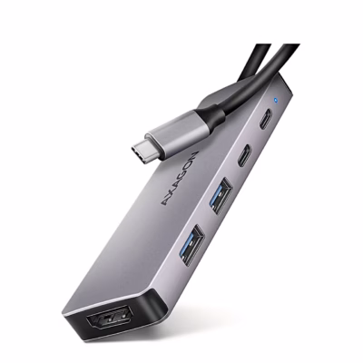 USB-C-jagaja AXAGON HMC-5H60 HDMI-väljundi, USB-A- ja USB-C-portidega
