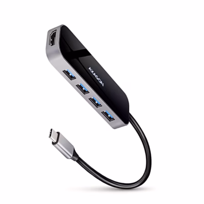 USB-C-jagaja AXAGON HMC-6H4A nelja USB-A-pordi ja HDMI-väljundiga