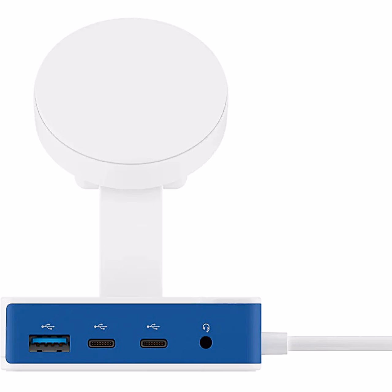 USB-jaotur HyperDrive Flex MagCharge HD8100B esikülg USB-A-, USB-C-portide ja helipesaga