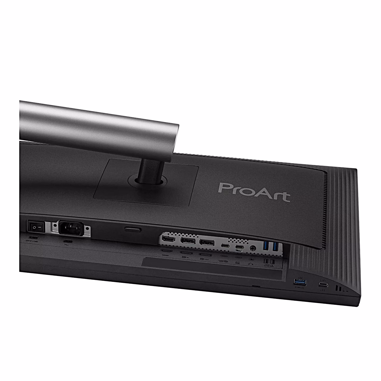 ASUS ProArt PA249CGV tagumised pesad lähivaates: toide, HDMI, DisplayPort ja USB