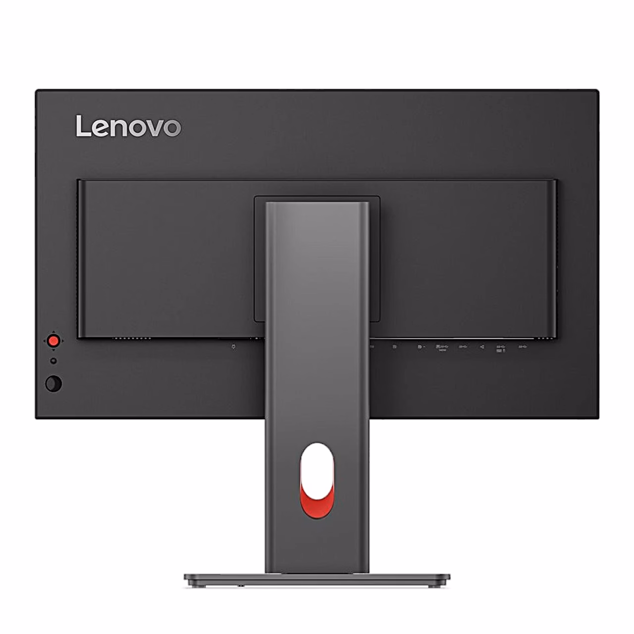 Lenovo ThinkVision P24QD-40 tagantvaates otse, alus ja kaablijuhik
