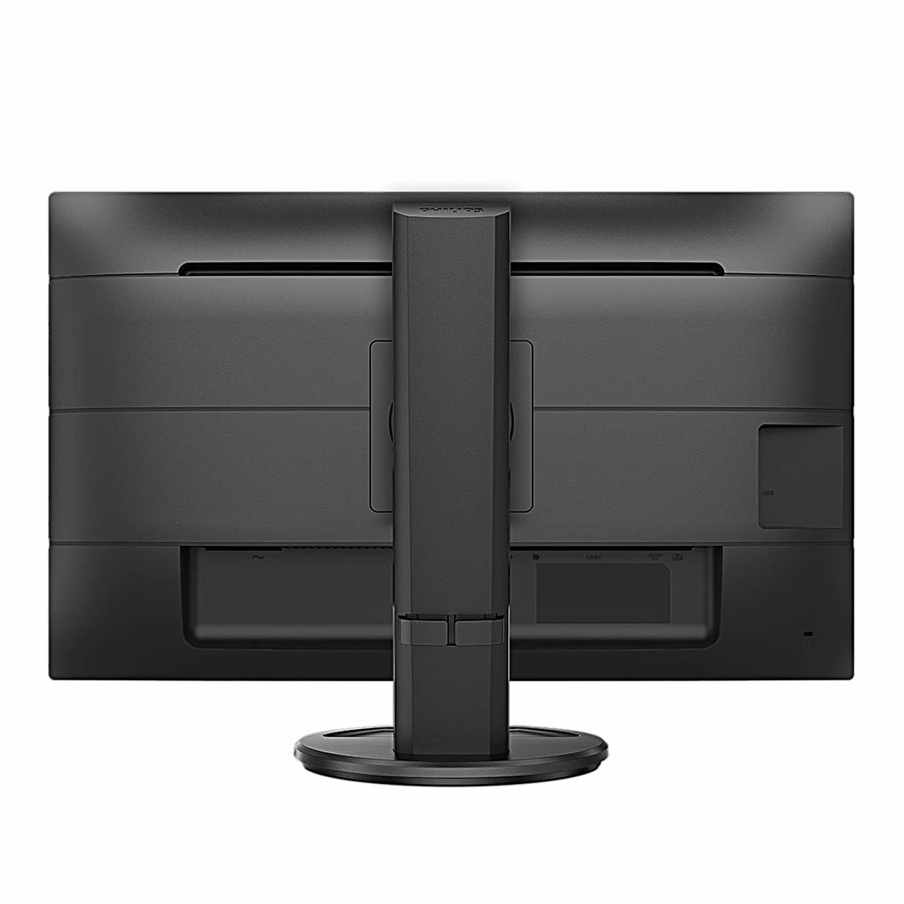 Philips 276B9/00 monitori tagakülg veidi ülevalt, alus ja ventilatsiooniava
