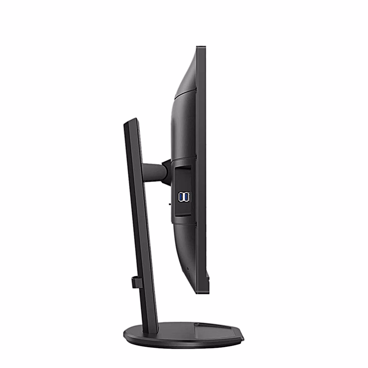 Philips 276B9/00 monitor küljelt, ekraan kallutatud ja USB-pordid küljel