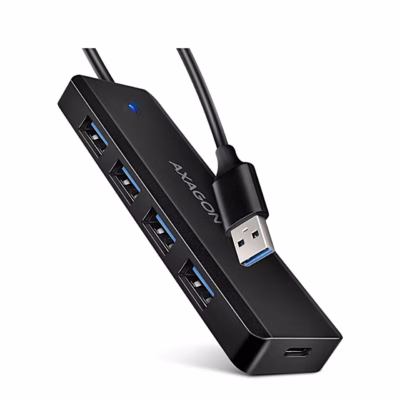 USB-jagaja AXAGON HUE-C1A neli USB-A-porti ja USB-A-pistikuga kaabel