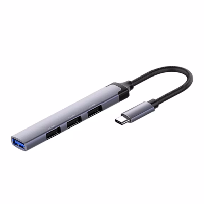 Hall ColorWay CW-HUB04 jagaja kolme külgpordi ja USB-C-kaabliga