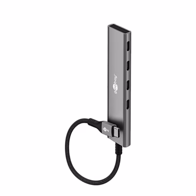 Püstiasendis Goobay 76564 jagaja nelja USB-C-pordi ja kaabliga