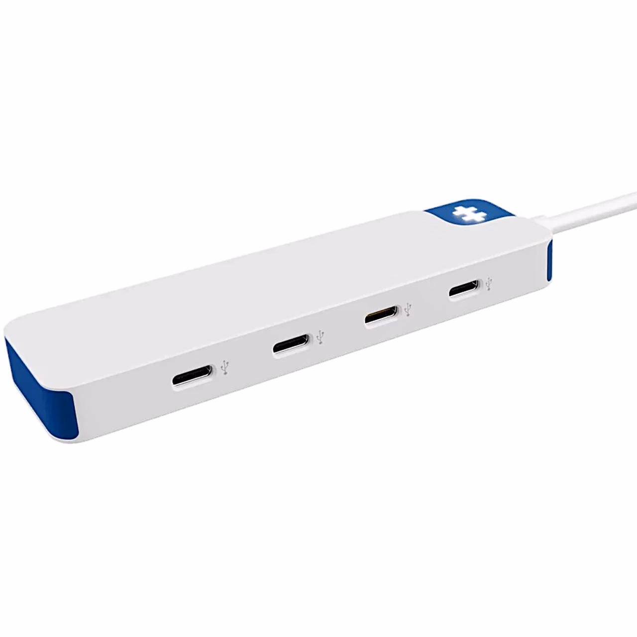USB-jagaja HyperDrive Flex HD5201B külg nelja USB-C-pordiga