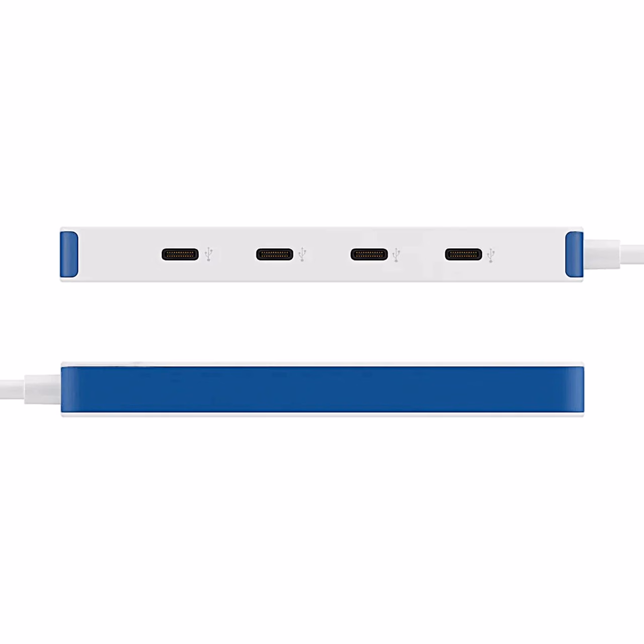 USB-jagaja Hyper HyperDrive Flex HD5201B esi- ja tagakülg pealtvaates