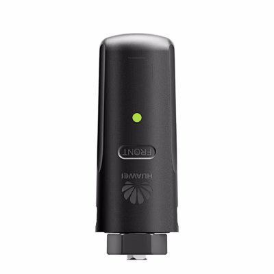 USB-modem Huawei Smart Dongle-4G musta korpuse ja märgutulega, eestvaade