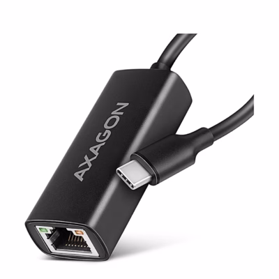 Must USB-võrgukaart AXAGON ADE-ARC, RJ-45-port ja USB-C-pistik