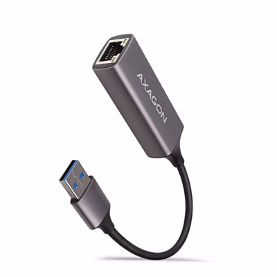 USB-võrgukaart AXAGON ADE-TR halli alumiiniumkorpuse ja USB-A-pistikuga