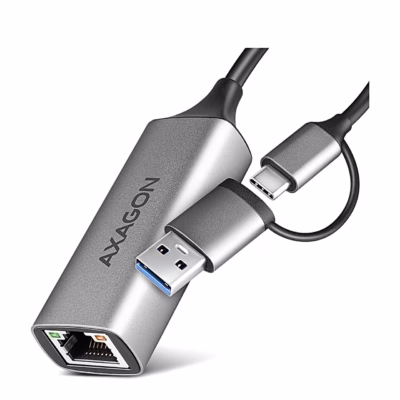 USB-võrgukaart AXAGON ADE-TXCA USB-A ülemineku ja RJ-45 pesaga