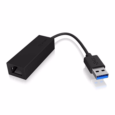 Must USB-võrgukaart RaidSonic IB-AC501a RJ-45 pesa ja USB 3.0 pistikuga