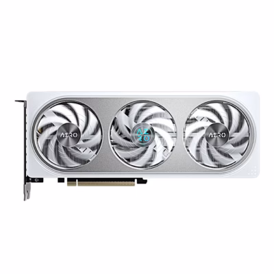 Gigabyte RTX 5060 Ti AERO OC videokaart kolme ventilaatoriga eestvaates