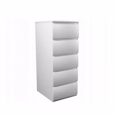 Valge viie sahtliga kummut Top E Shop MALWA W5, 40 cm