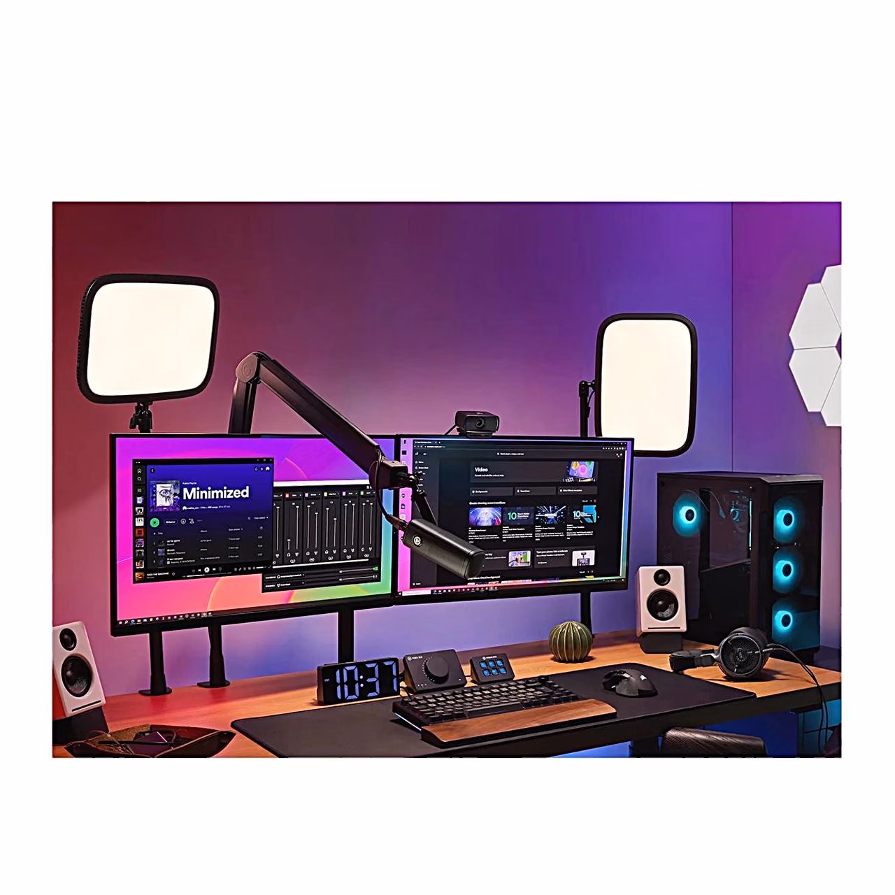 Elgato Facecam MK.2 veebikaamera monitori peal voogedastuse töölaual