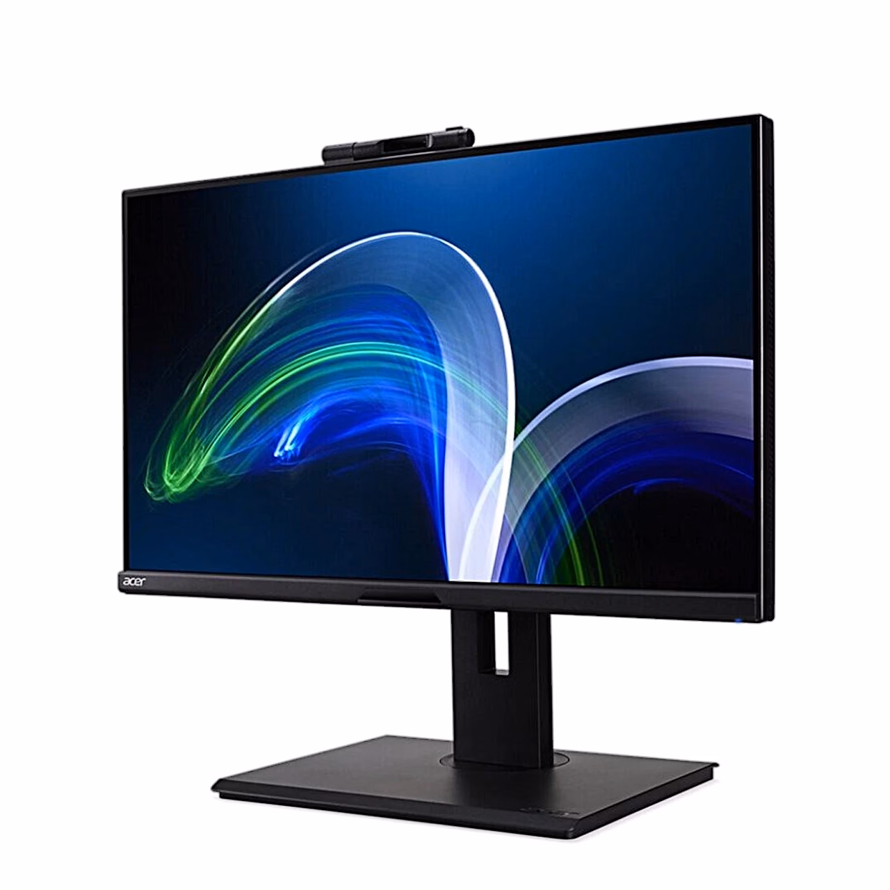 Acer Vero B248YE paremalt poolküljelt, must jalg ja alus