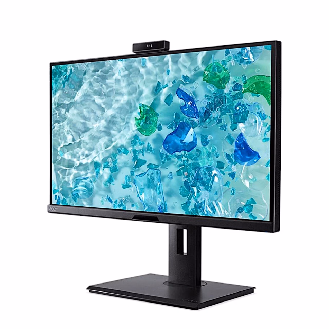 Acer Vero B248YE vasakult poolküljelt, ekraan madalamas asendis
