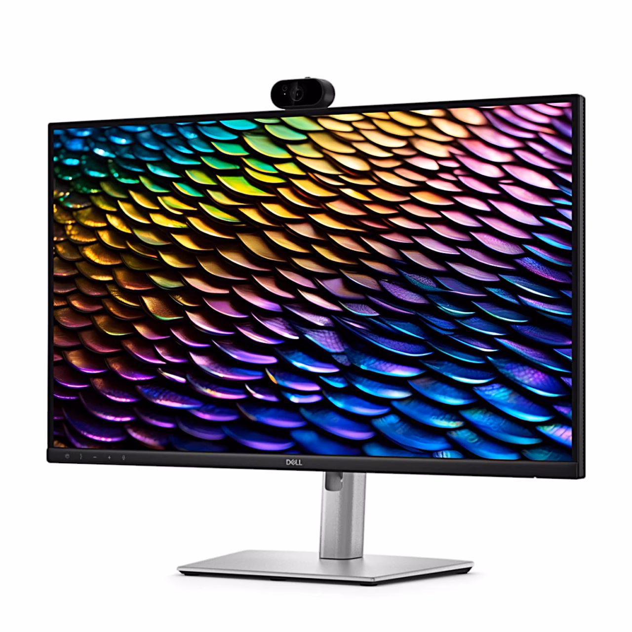 Dell P2726DEB monitor paremalt nurga alt koos kõrgema alusesambaga