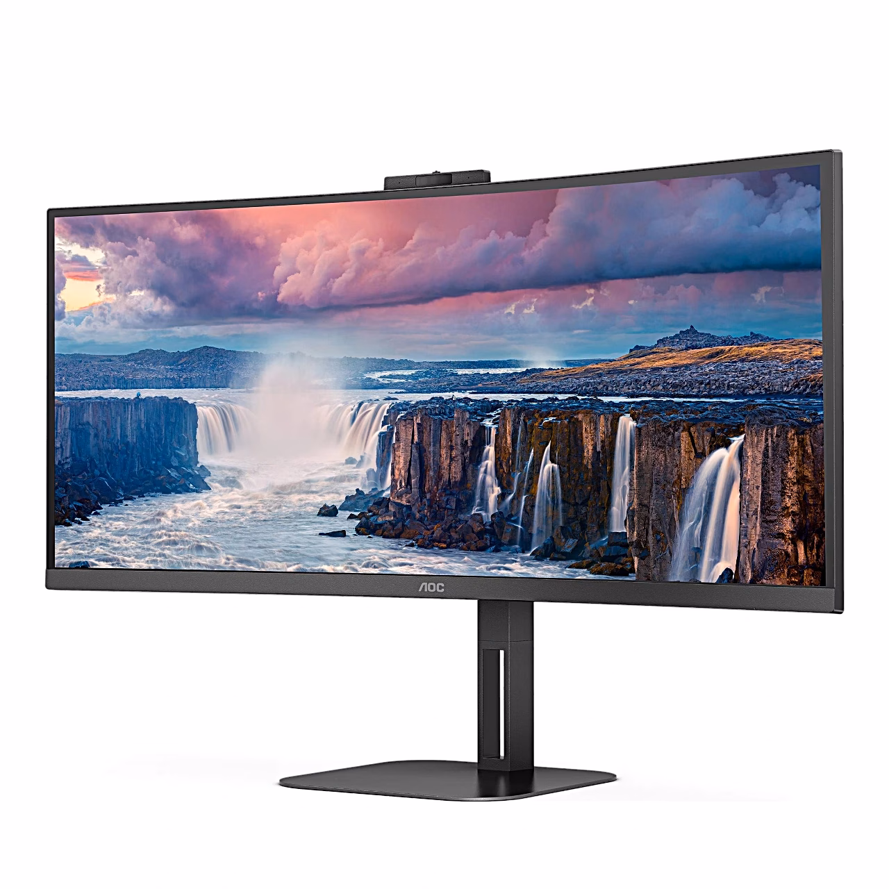 Monitor AOC CU34V5CW/BK vasakult poolviltu vaadatuna