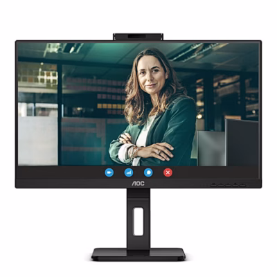 AOC Q27P3CW monitor eestvaates, veebikaamera ekraani ülaservas