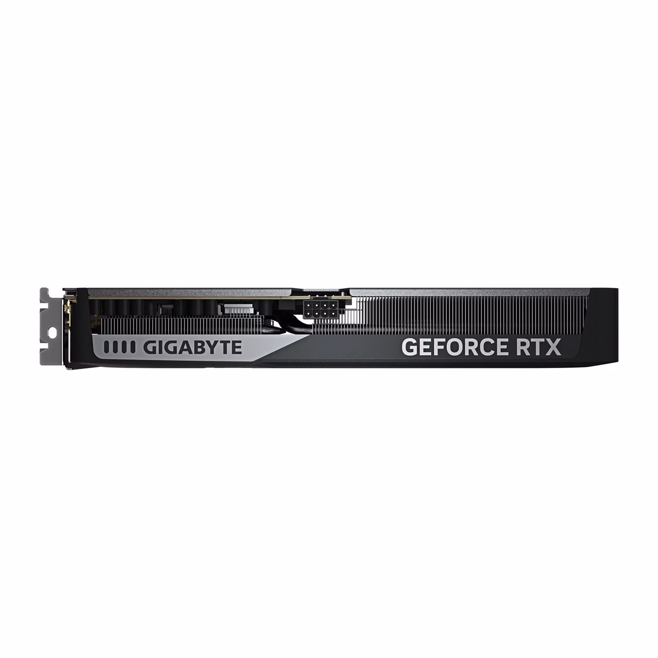 Gigabyte RTX 5060 Ti EAGLE MAX OC videokaardi ülaserv GeForce RTX kirjaga