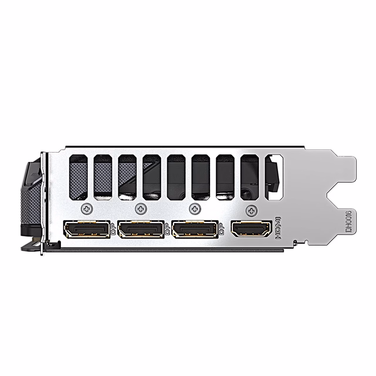 Gigabyte RTX 5060 Ti GAMING OC väljundipaneel DisplayPorti ja HDMI-pesadega