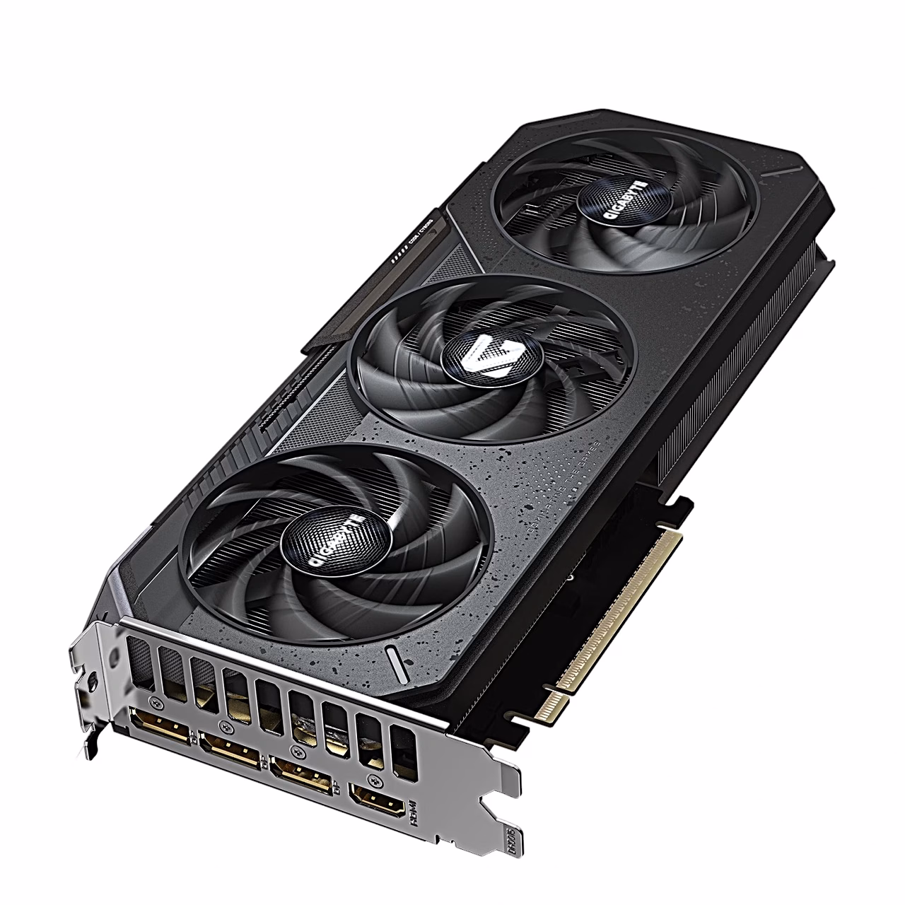 Gigabyte RTX 5060 GAMING OC 8G videokaart ülalt viltu
