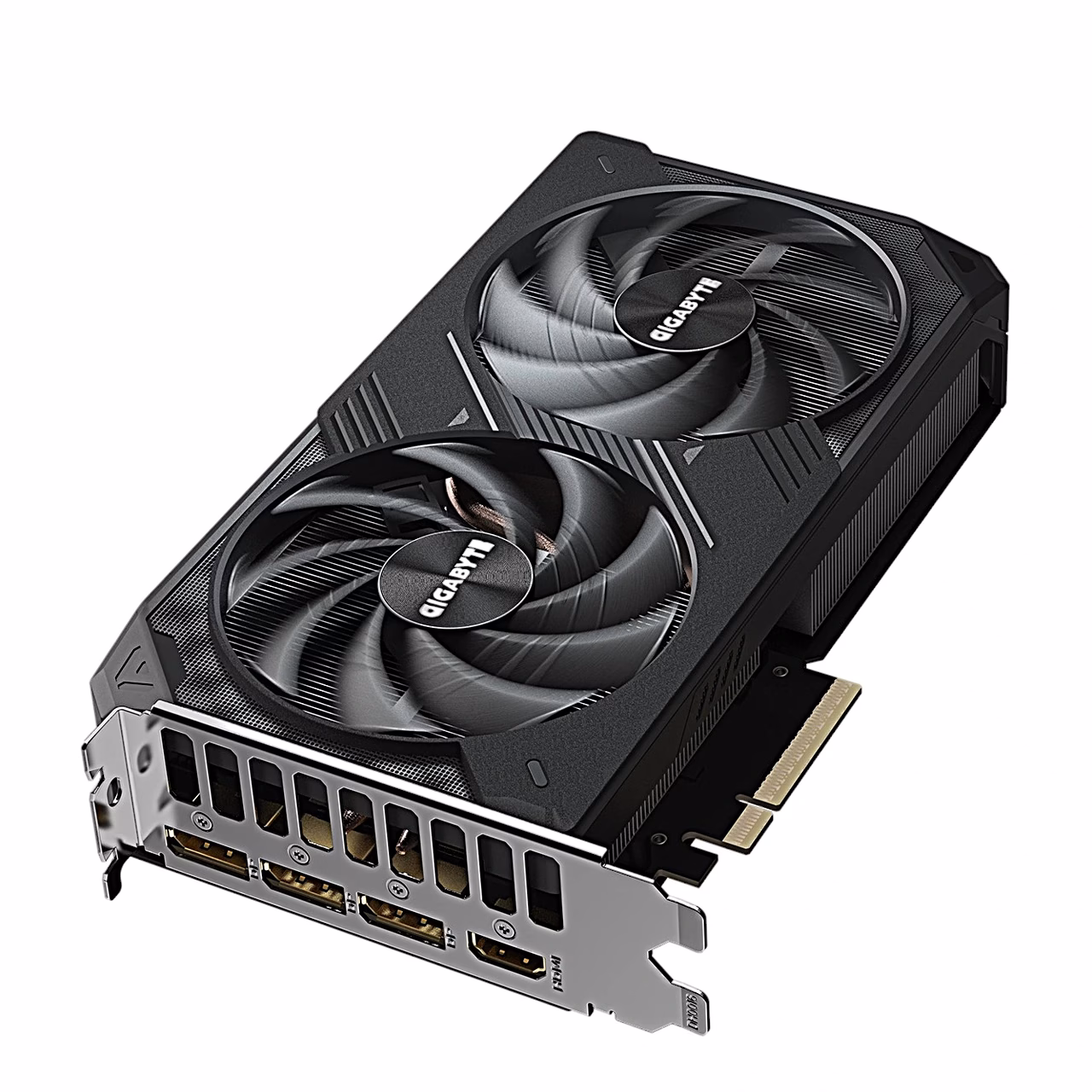 Gigabyte RTX 5060 Ti WINDFORCE OC videokaart kinnitusplaadi poolt ülalt