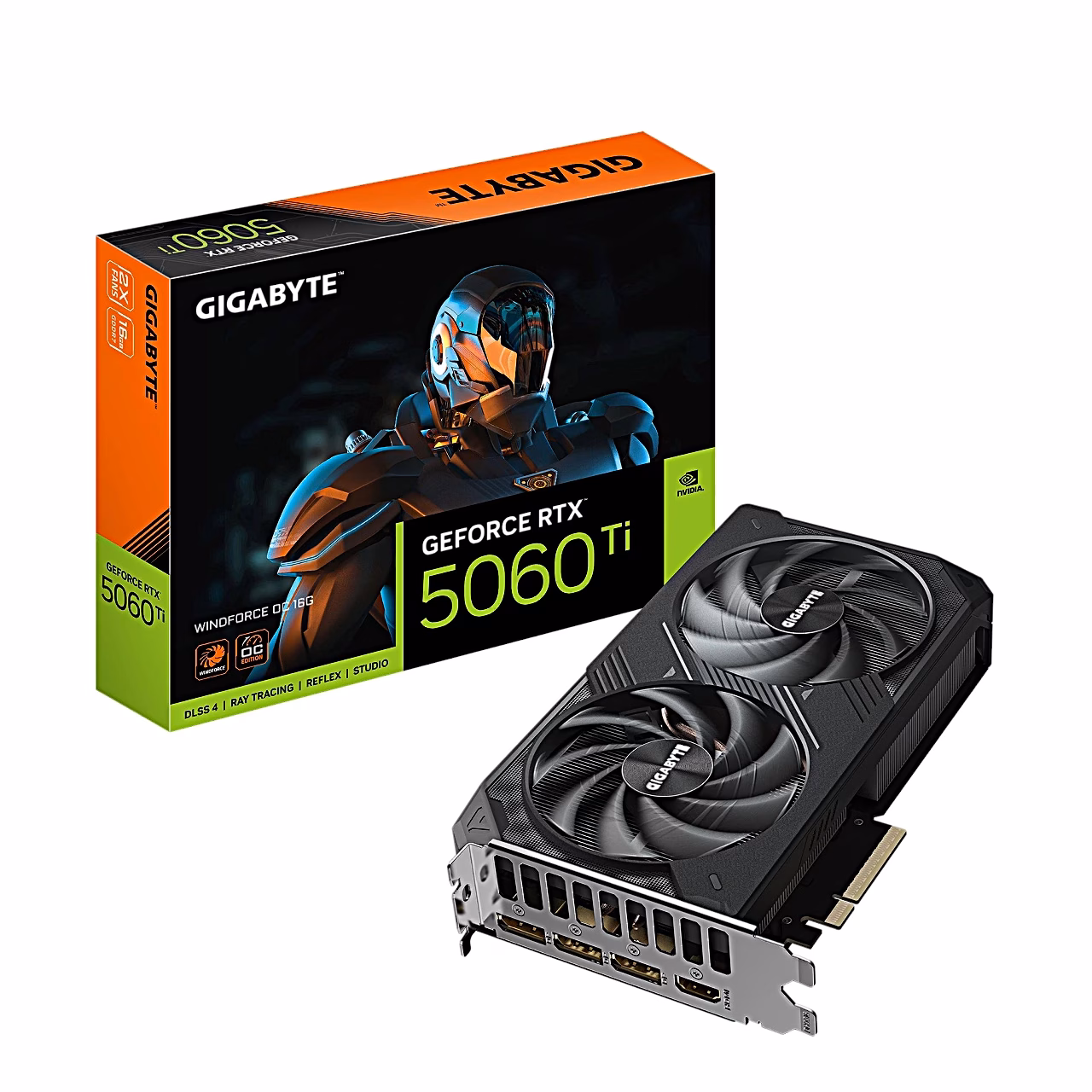 Videokaart Gigabyte RTX 5060 Ti WINDFORCE OC koos müügikarbiga