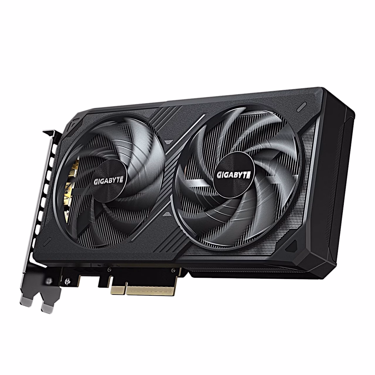Gigabyte RTX 5060 Ti WINDFORCE OC videokaart vasakult viltu