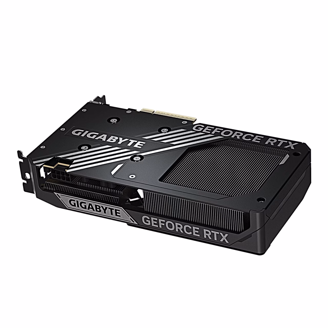 Gigabyte RTX 5060 Ti WINDFORCE OC videokaart tagaplaadi poolt viltu